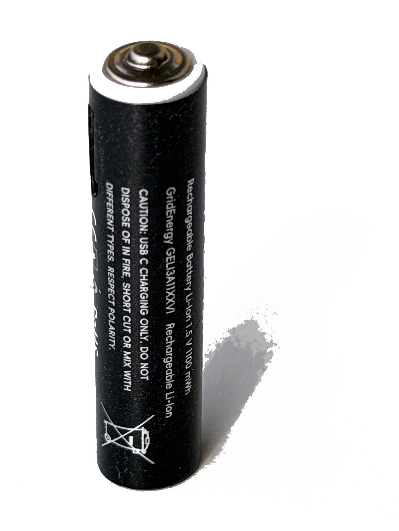 GridEnergy ™ AAA Micro LR03 HR03 Akku 1,5 V USB C 2 Stück NEUHEIT must have