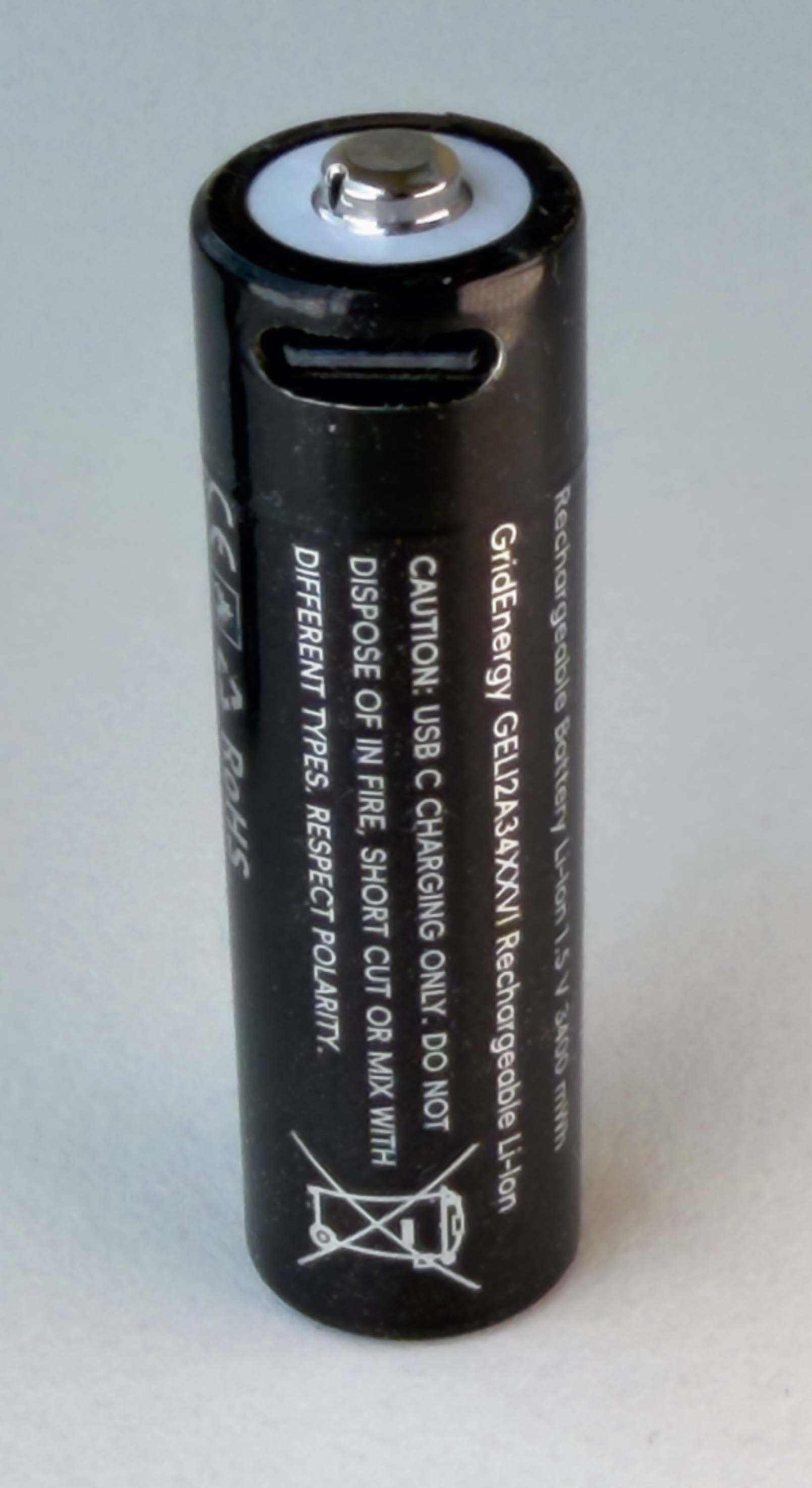 GridEnergy ™ AA Mignon LR06 Akku 1,5 V USB C 2 Stück NEUHEIT must have