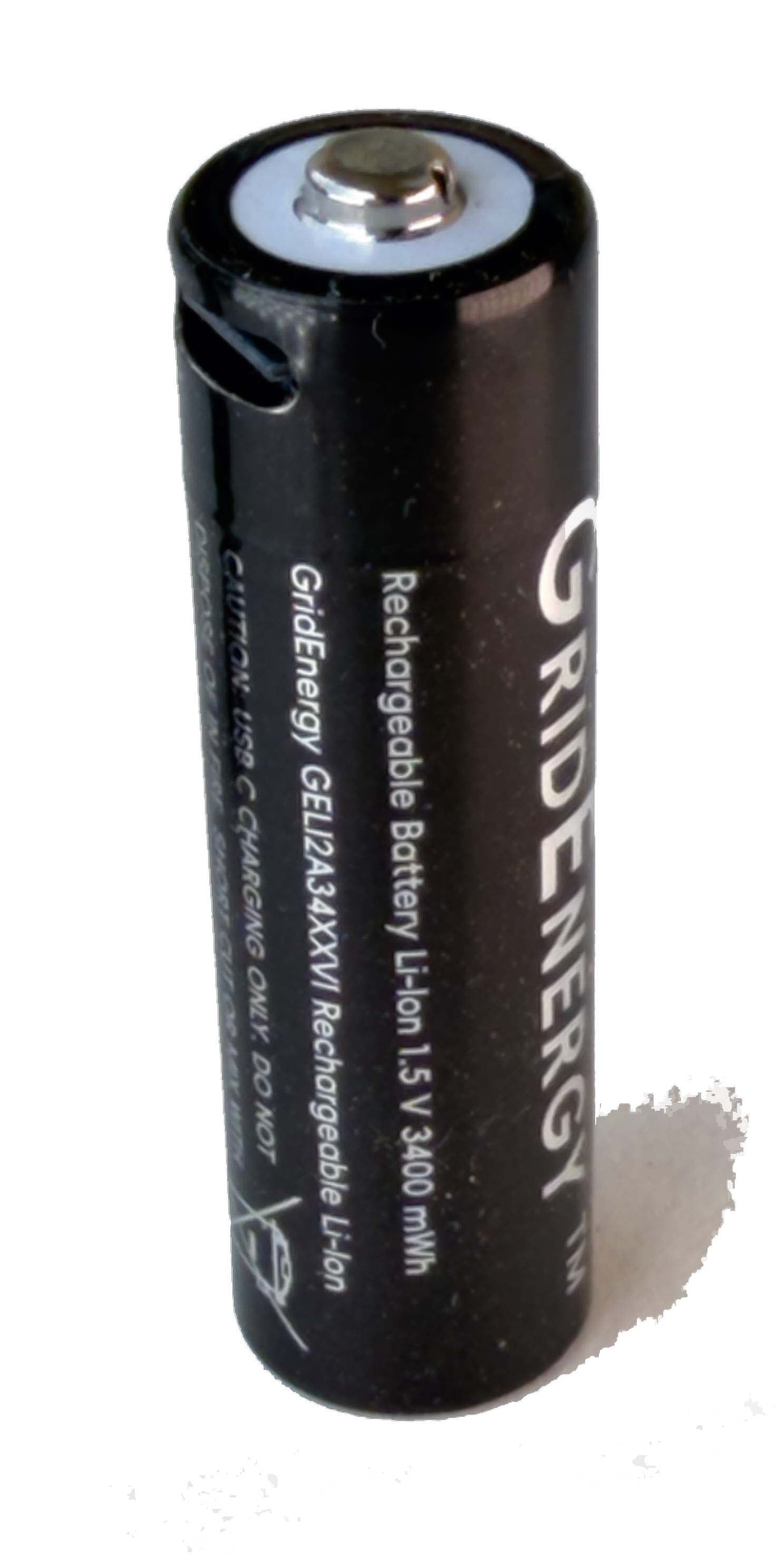 GridEnergy ™ AA Mignon LR06 Akku 1,5 V USB C 2 Stück NEUHEIT must have