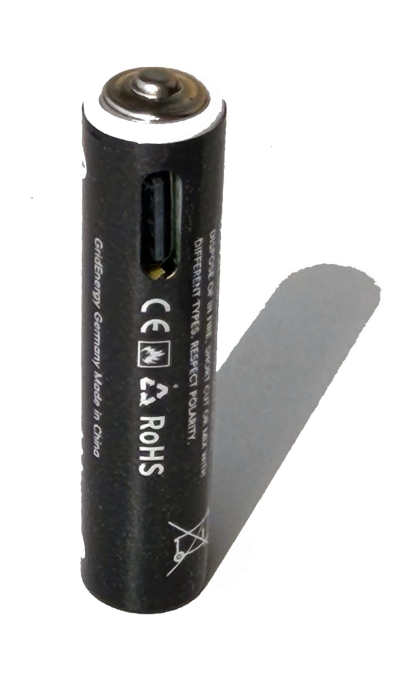 GridEnergy ™ AAA Micro LR03 HR03 Akku 1,5 V USB C 2 Stück NEUHEIT must have